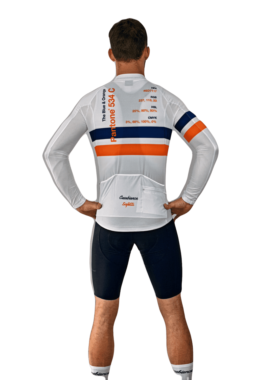 Men's Blue & Orange Stripes | Casabianca Cycling Apparel
