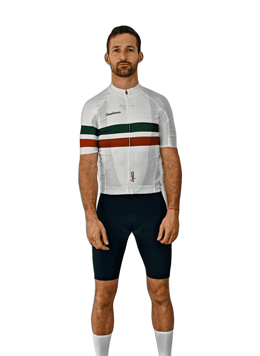 Men's Olive & Leather Stripes | Casabianca Cycling Apparel